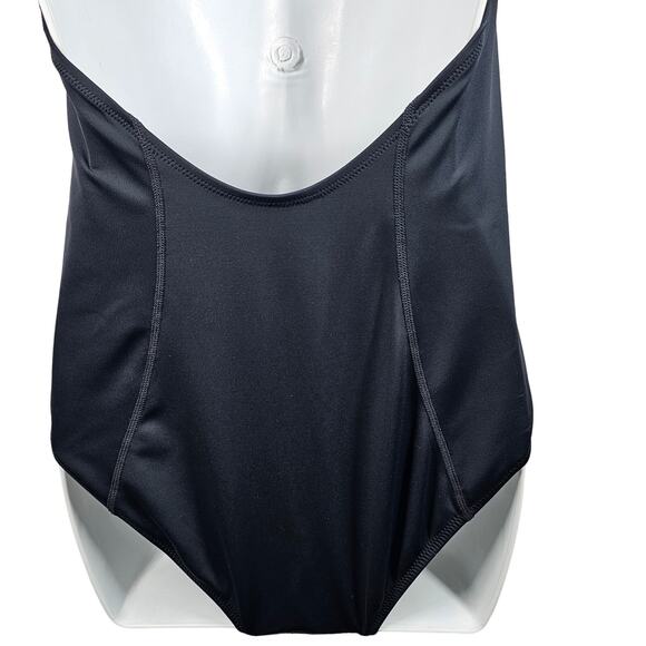 Athleta Black Offshore Paddle One-Piece High Neck Halter Swimsuit Medium - Picture 9 of 15